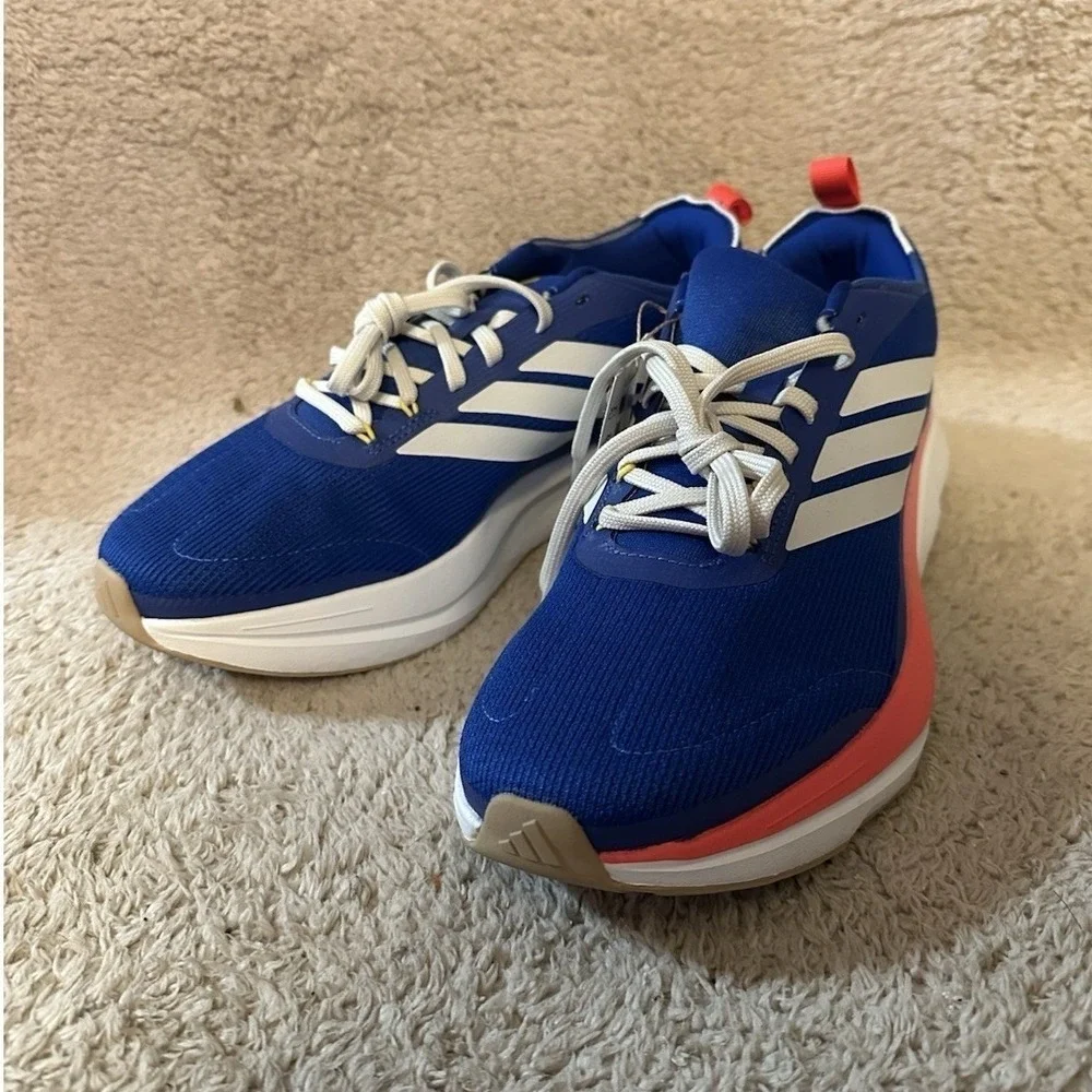 Adidas Jogit M Mens Running Shoes Blue Solar Red JR3887 Low Top Sneakers NEW